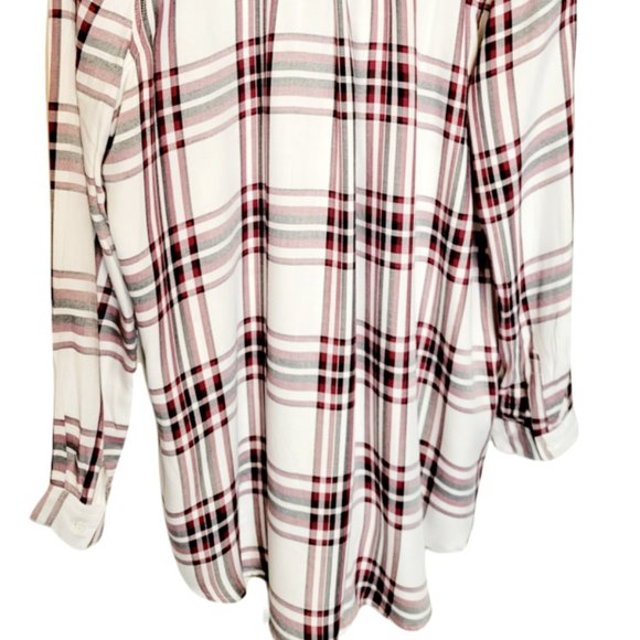 LILY MORGAN  Plaid Check Tunic  Plus Size 1X - Picture 3 of 5